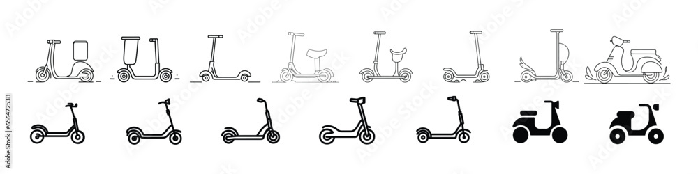 scooter icon, Vector scooter icon design, Scooter outline icons isolated. Electric Scooter Icons. Electric modern e bike icon. Outline electric modern e bike vector icon for web scooter icon, Vector scooter icon design, Scooter outline icons isolated. Electric Scooter Icons. Electric modern e bike icon. Outline electric modern e bike vector icon for web