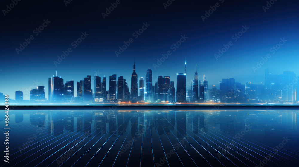 Cityscape and skyline of downtown background