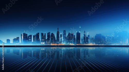 Cityscape and skyline of downtown background © pariketan