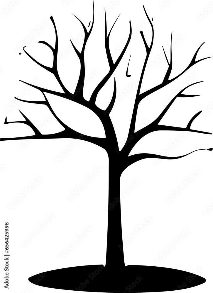 Obraz premium Winterbaum-Icons: Frostige Symbolik und Eisige Ästhetik