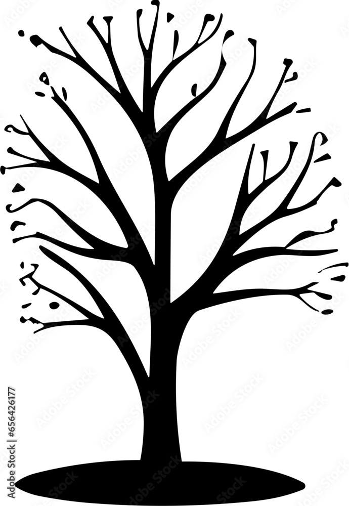 Obraz premium Winterbaum-Icons: Frostige Symbolik und Eisige Ästhetik