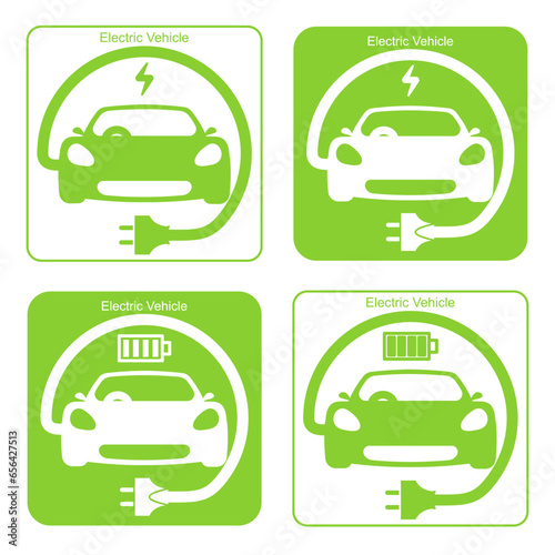 Electric Vehicle charging station, electric car with solar cells , EV car