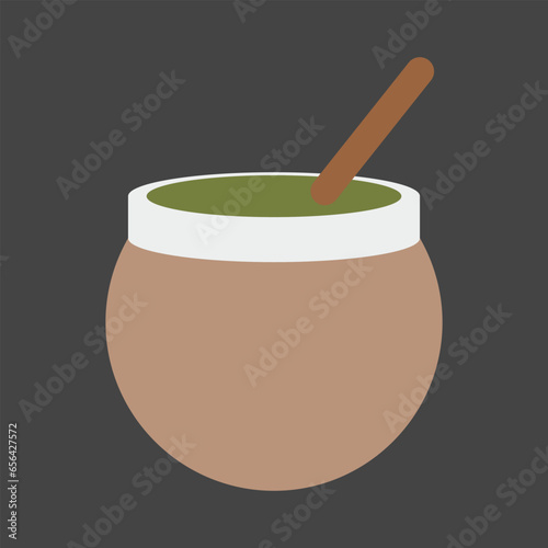 Mate vector icon design. Isolated  yerba mate sign. Mate is a caffeinated beverage popular in many South American countries.