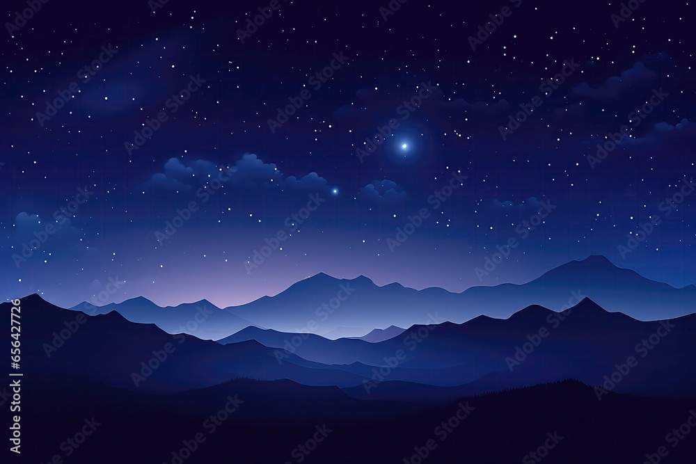 Beautiful Background Featuring Nighttime Sky, Radiating With Its Enchanting Beauty . Сoncept Night Sky, Stargazing, Starry Night, Celestial Beauty