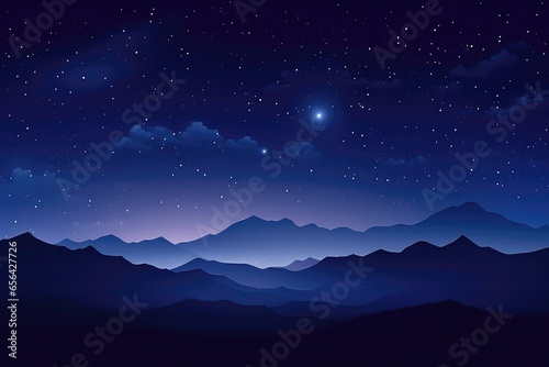 Beautiful Background Featuring Nighttime Sky  Radiating With Its Enchanting Beauty .   oncept Night Sky  Stargazing  Starry Night  Celestial Beauty