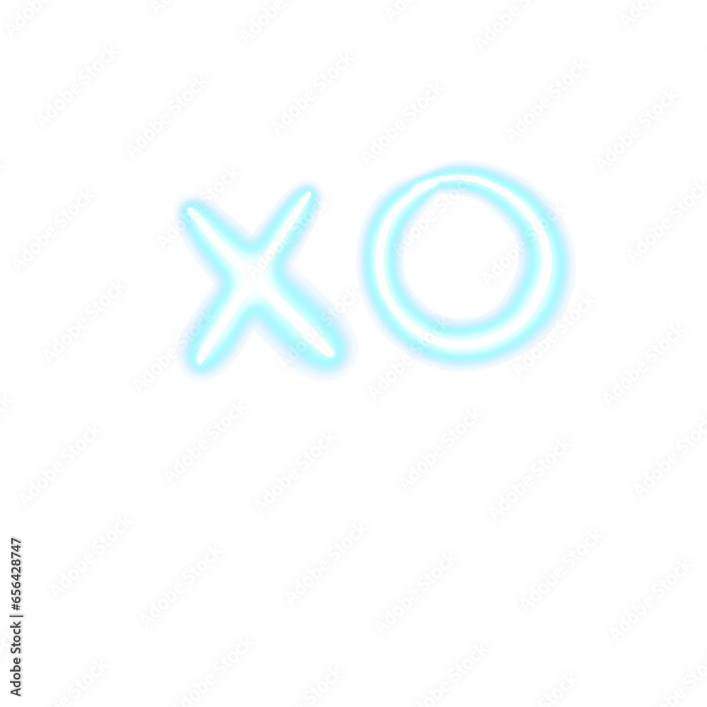 Obraz premium XO neon effect shape