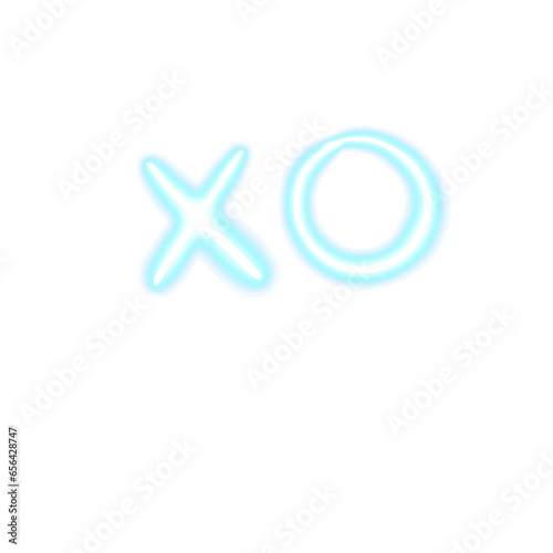 XO neon effect shape © Moko22