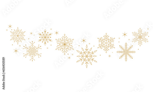 Christmas background with snowflakes, banner, card. Vector illustration