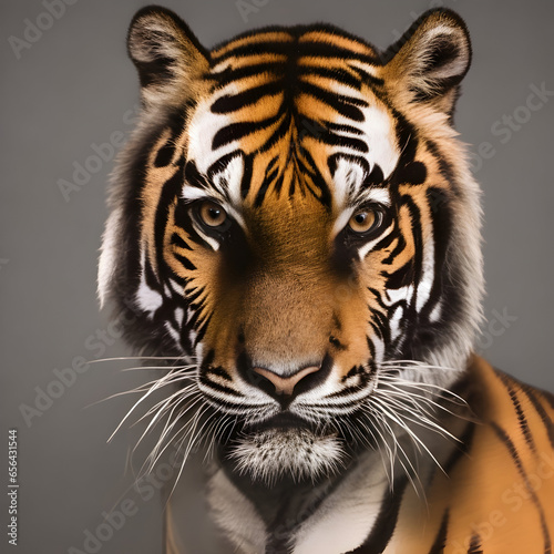 realistic photo of a tiger close-up