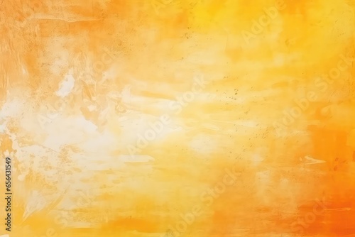 Yelloworange Background With Vintage Grunge And Watercolor Texture, Adding Character