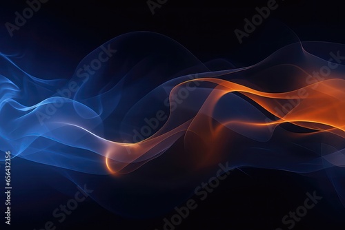 Abstract Background Of Swirling Smoke That Emits Eerie Glow