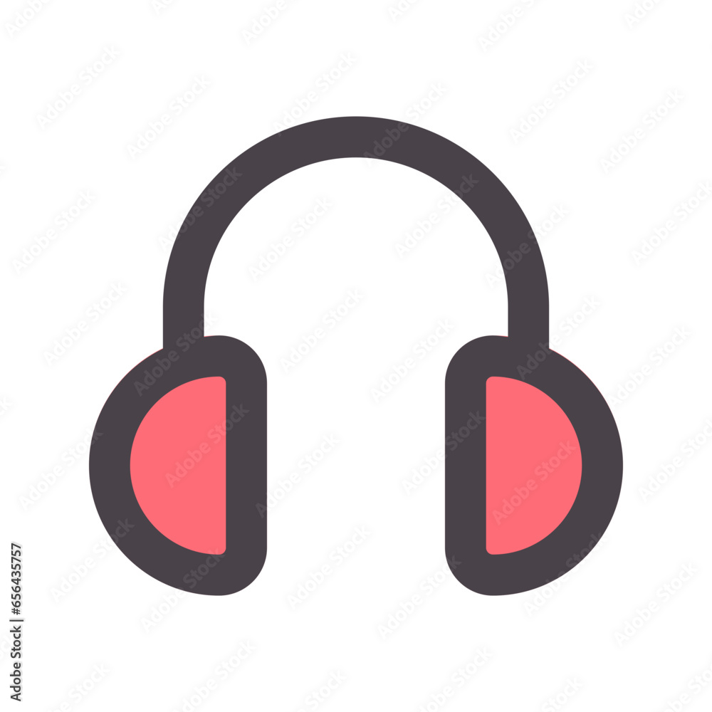 headphone flat line icon headphone flat line icon