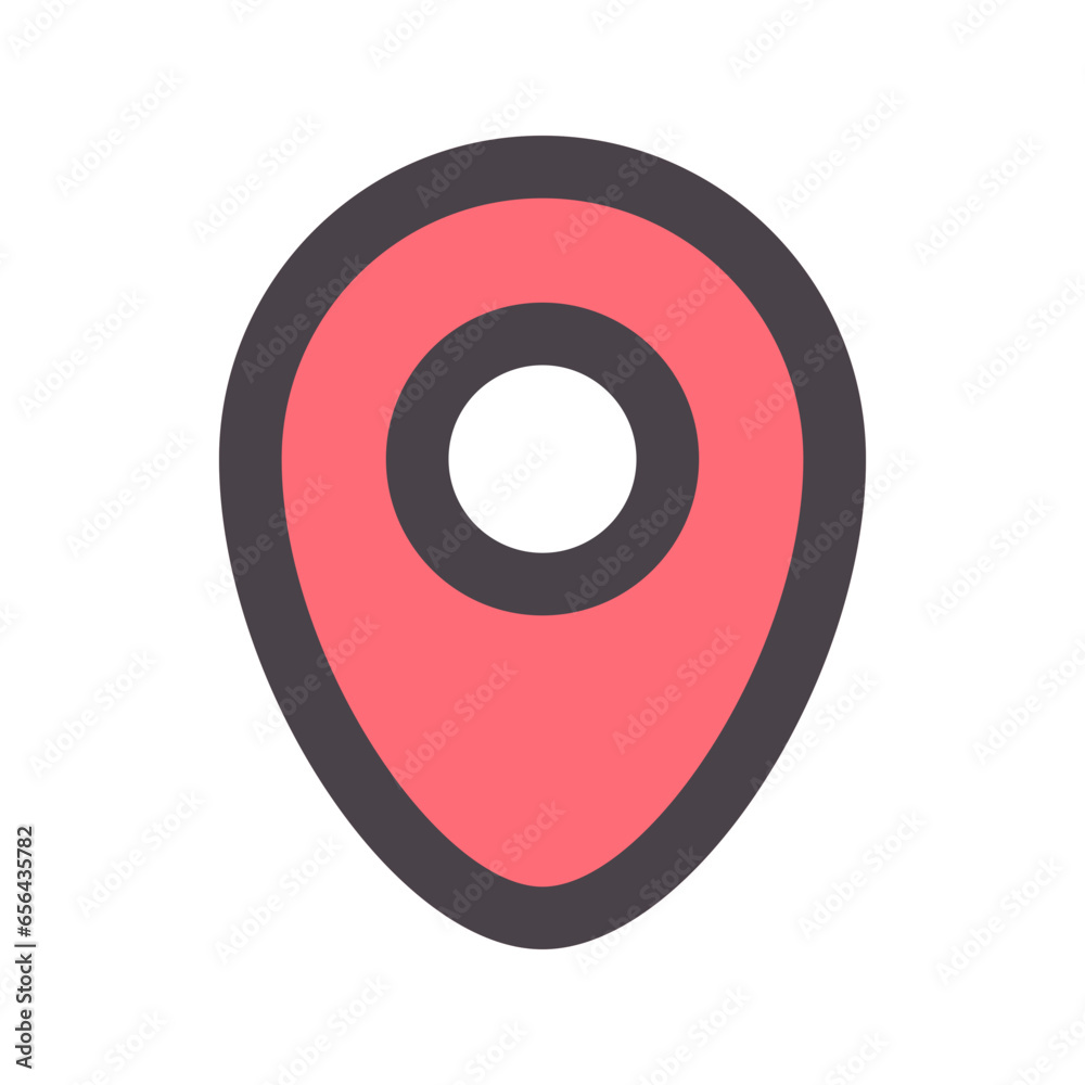 location flat line icon location flat line icon