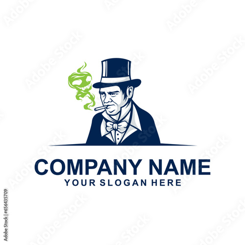 magician smoke logo icon company