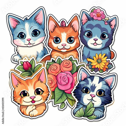 cartoon cat sticker