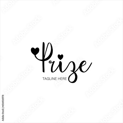 Hand drawn calligraphy style. Black and white