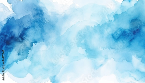abstract azure light baby blue aqua watercolor paint flow texture pattern wallpaper background © Ars Nova