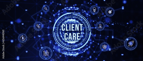 Customer Care Center. Client. 3d illustration