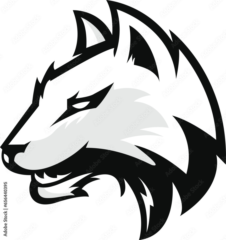 Vector Of Wolf Sport Logo, Wolf Head Illustration Vector Drawing, Brave 