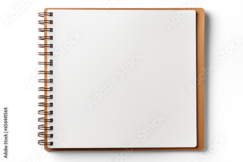 Opened ring binder. Versatile and versatile as business stationery for handwritten memos, memo pads, ideas, mockups, schedules, events, management, progress charts, diaries, travel, etc. copy space. photo