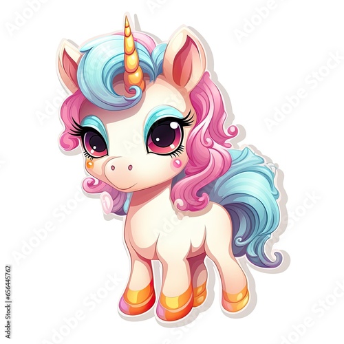 illustration of a cartoon pony sticker