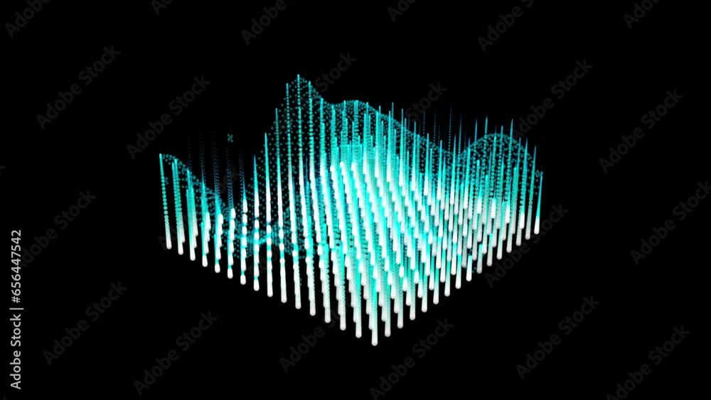 Particles Oscillating Bluish Square