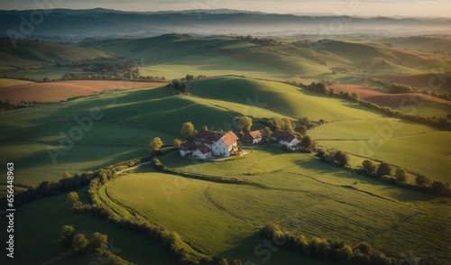 Aerial view of beatiful landscape