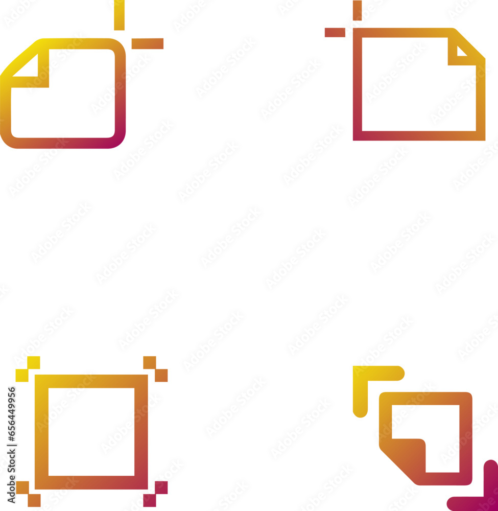 Elevate your graphic design visuals with this specialized set of four artboard tool icons, carefully crafted to represent essential tools for digital artists. From canvas creation to precise editing. Elevate your graphic design visuals with this specialized set of four artboard tool icons, carefully crafted to represent essential tools for digital artists. From canvas creation to precise editing.