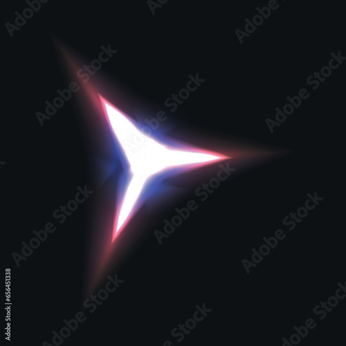 Abstract crystal glare light effect. Vector illustration