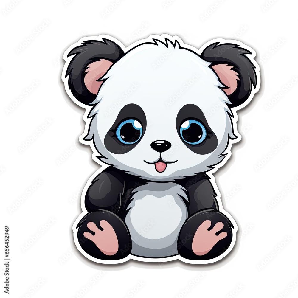 panda bear cartoon sticker panda bear cartoon sticker