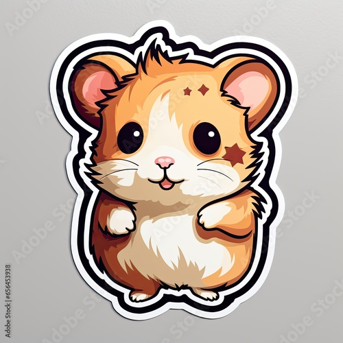 Hamster cartoon sticker