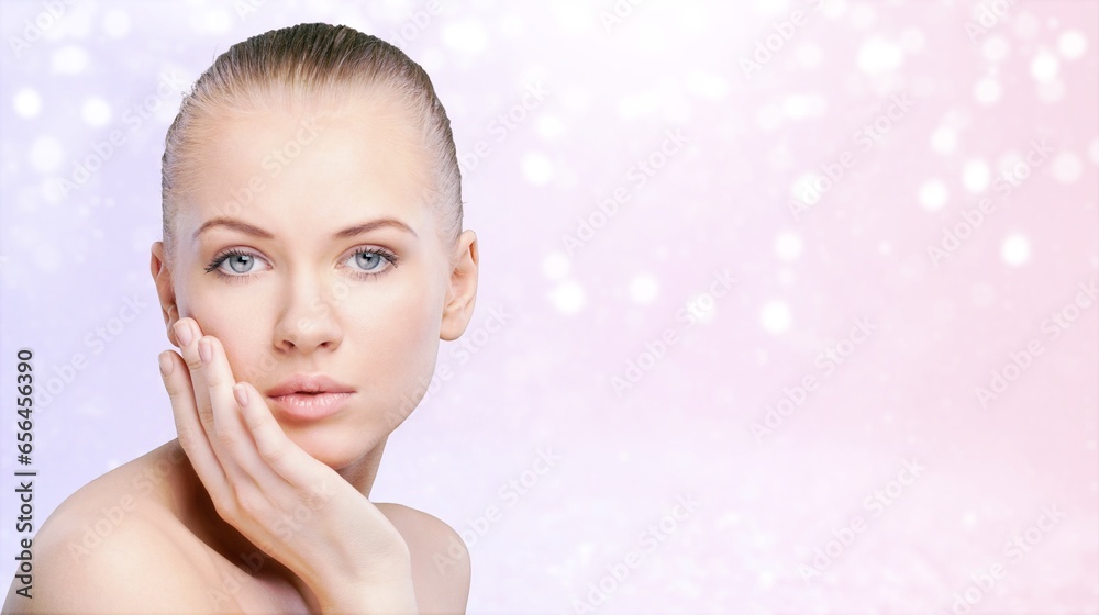 Beautiful young woman with fresh clean skin Beautiful young woman with fresh clean skin