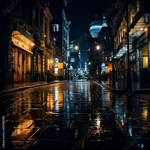 rainy evening in town © Marina