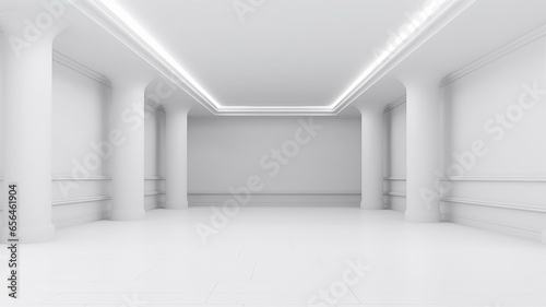 empty white room apartment copy empty space.