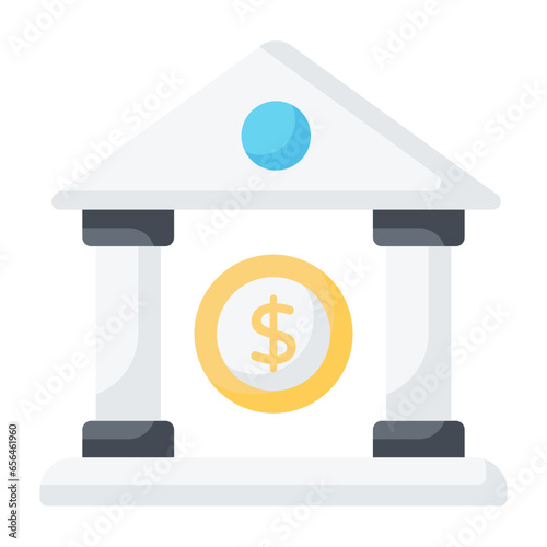 Bank Funding Flat Icon