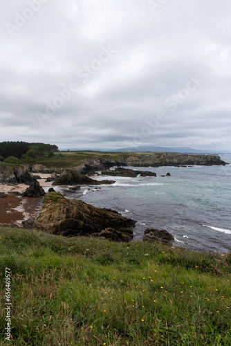 Majestic Rocky Shores of Asturias: A Moody Winter Day Along the Rugged Coastal Landscape