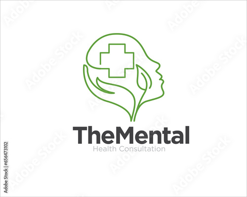 mental health care logo designs for medical service and nature logo