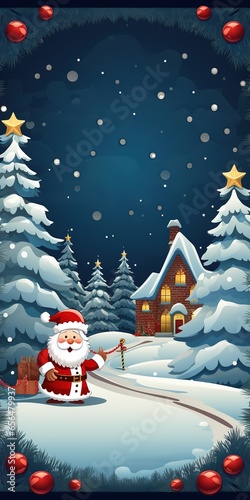 christmas background for greeting card and invitation card © Intelligence Studio