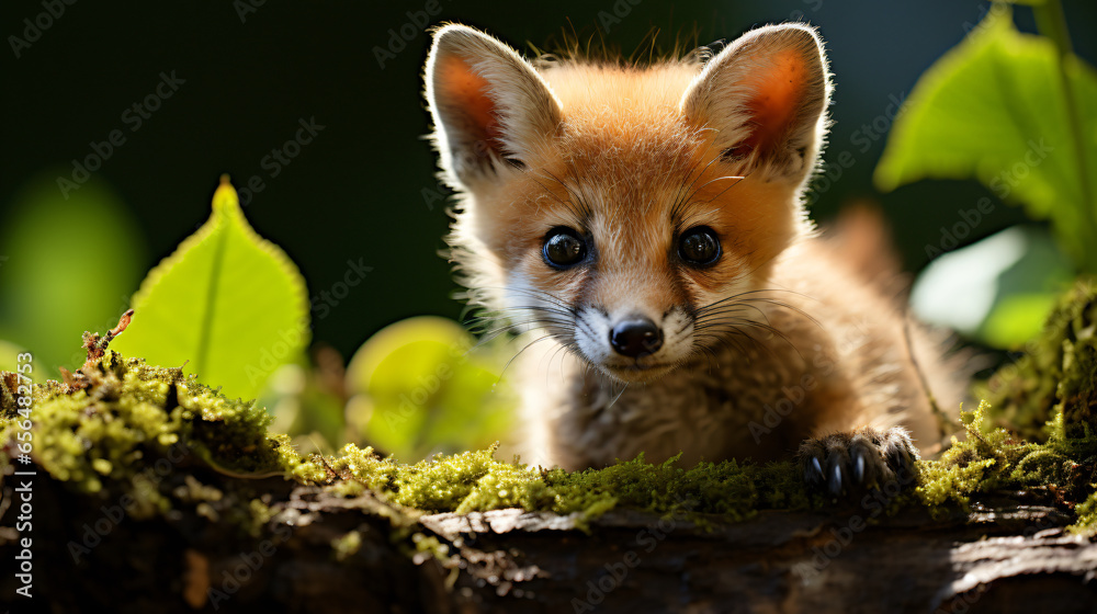 Obraz premium red fox cub