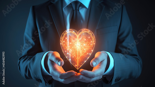 closeup of hands holding heart photo