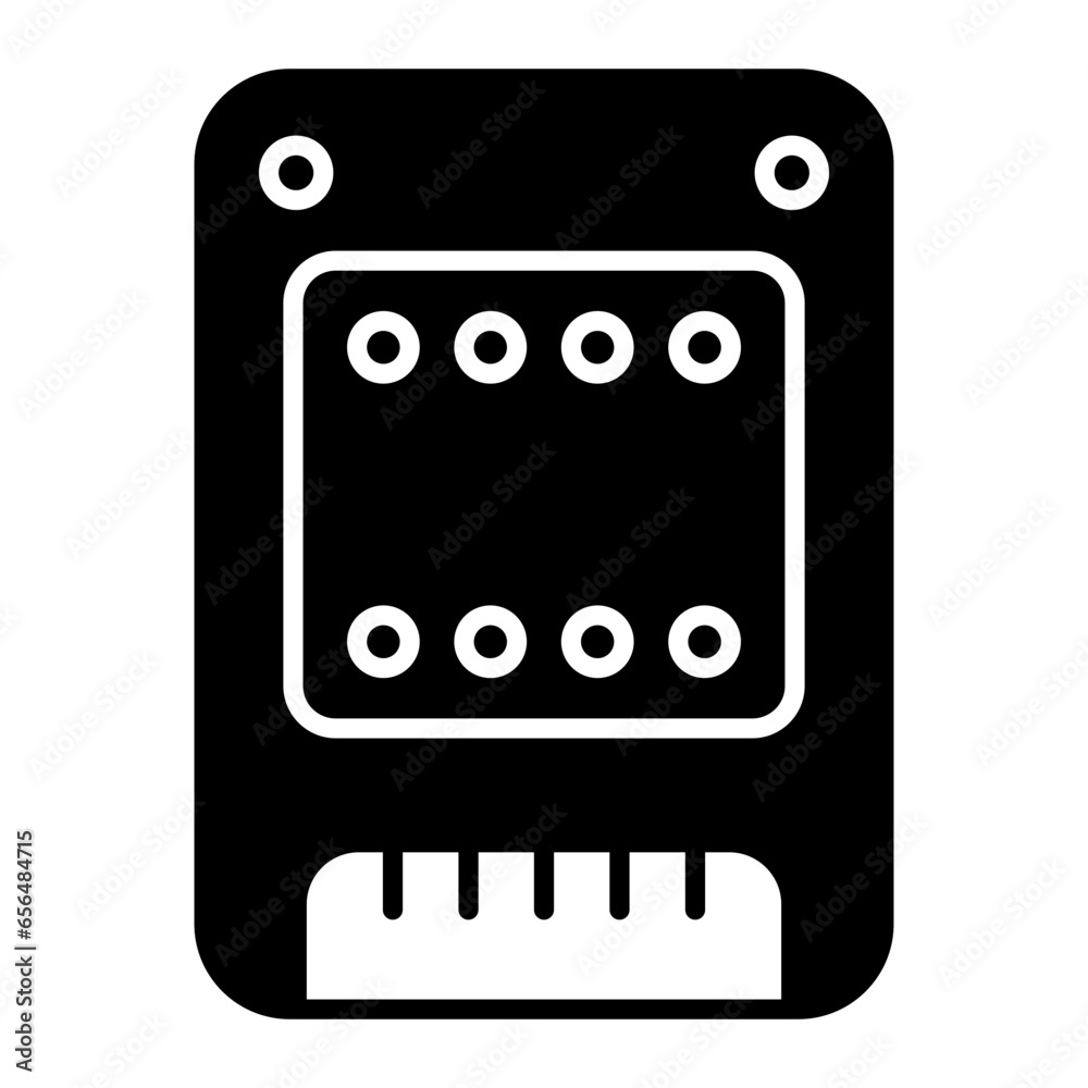 SSD Hard Glyph Icon