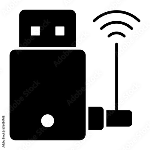 Usb Modem Glyph Icon