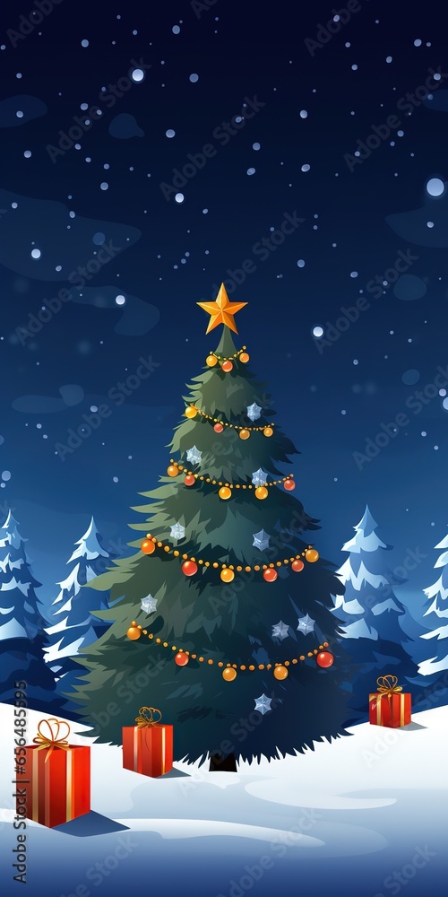 christmas background for greeting card and invitation card