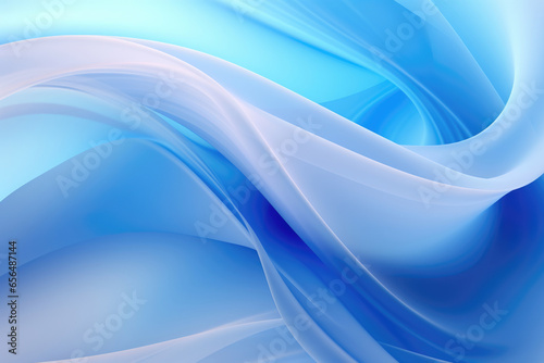 Soothing Blue Minimalism: Abstract Digital Art with Smooth Transitions - Illustrative Background Art