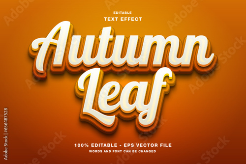 Autumn Leaf editable text effect