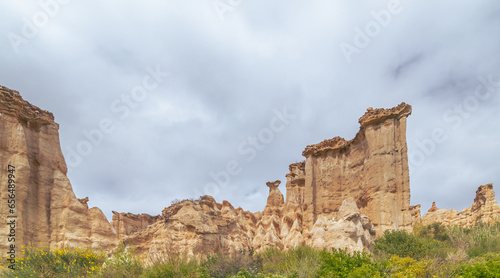 Site protégé des orgues de l'Ille-Sur-Têt dans les Pyrénées Orientales, en Occitanie, Sud de la France.	