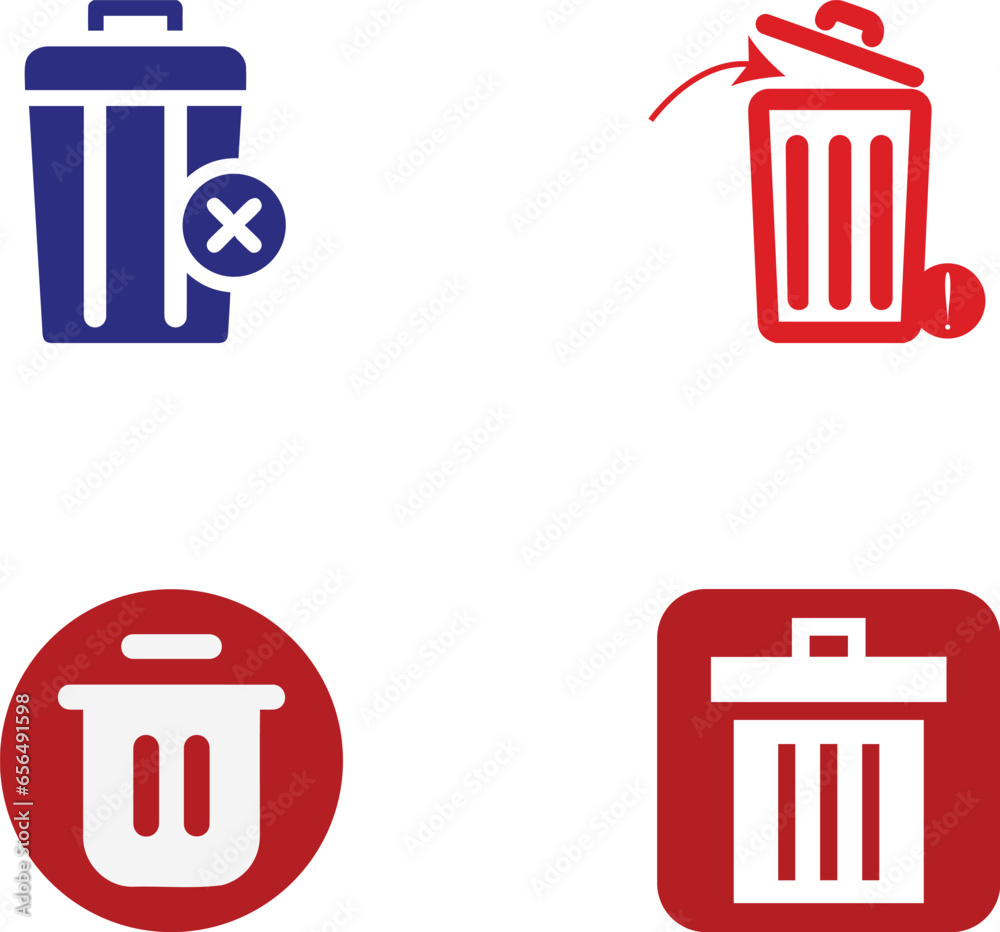 recycle bin icon set