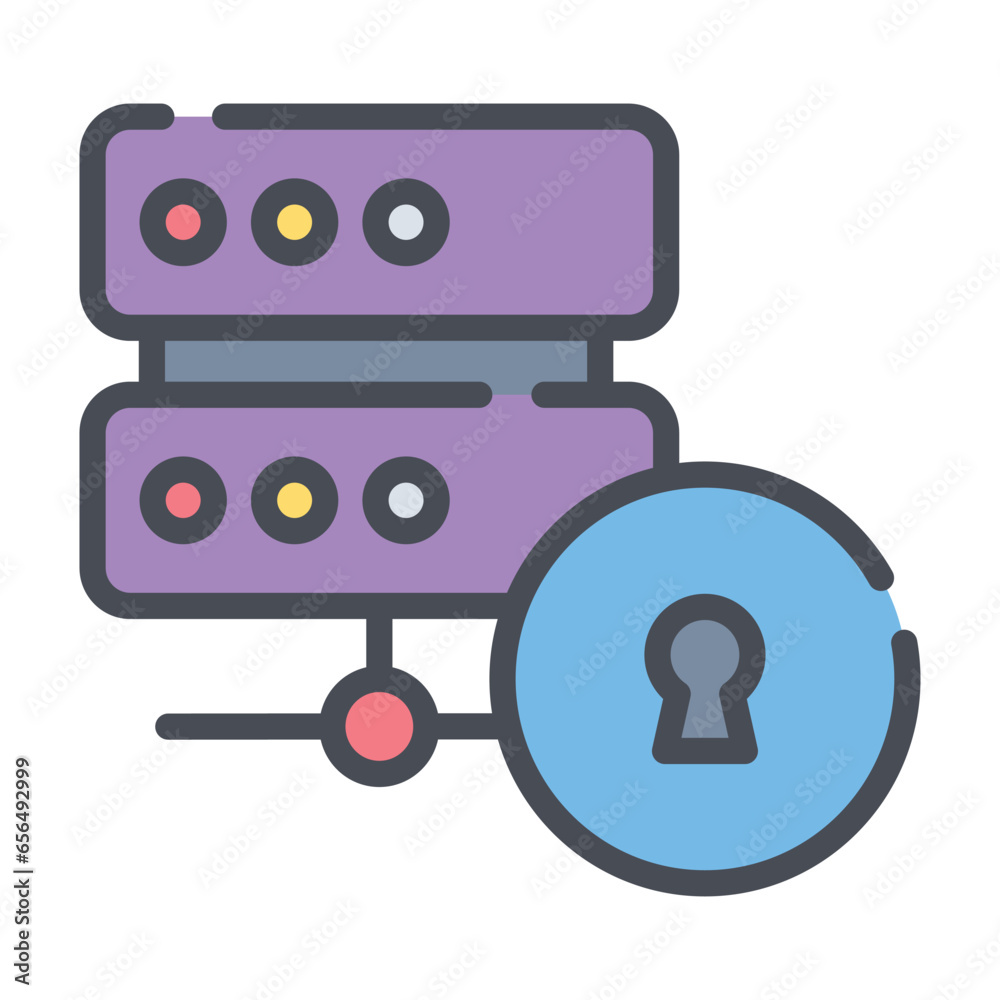 Hosting server icon for web and mobile. Web hosting icon, database symbol, security icon Hosting server icon for web and mobile. Web hosting icon, database symbol, security icon