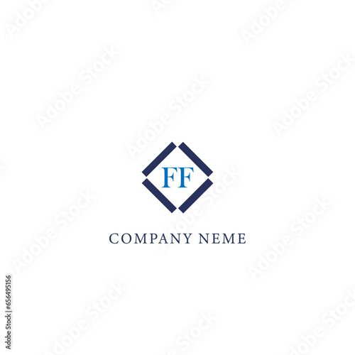 FF logo. F F design. Black FF letter. FF F F letter logo design. Initial letter FF linked circle uppercase monogram logo.