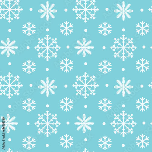 The Christmas Snow Ice Blue Pattern